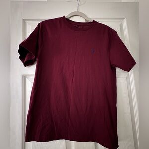 Boys Polo Ralph Lauren Burgundy Short Sleeve Tee